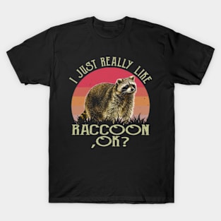 Irresistible Raccoon Style Shirt T-Shirt